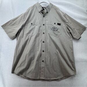 EUC Men’s Harley Davidson SS Button Down Vented Performance Shirt Embroidered XL